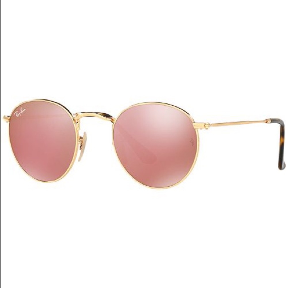 Ray-Ban RB3447 gold/rose gold round sunglasses